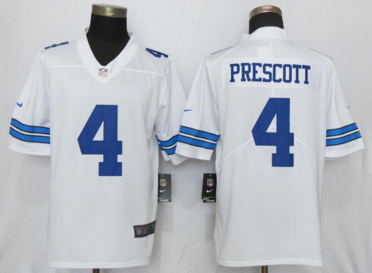 Men NFL Nike Dallas cowboys #4 Prescott White 2017 Vapor Untouchable Limited jersey